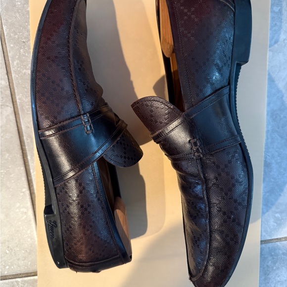 Gucci Dark Brown Leather Loafers
